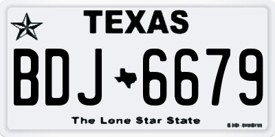 TX license plate BDJ6679