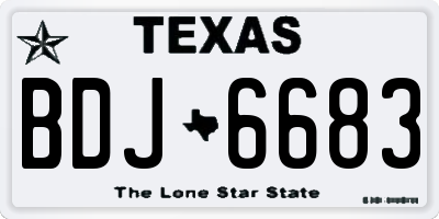 TX license plate BDJ6683