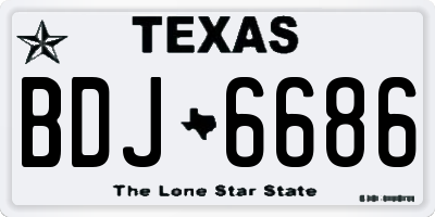 TX license plate BDJ6686