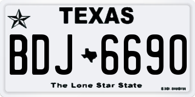 TX license plate BDJ6690
