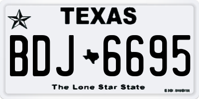 TX license plate BDJ6695