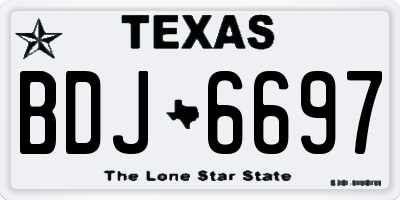 TX license plate BDJ6697