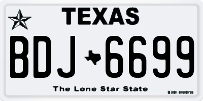 TX license plate BDJ6699