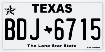 TX license plate BDJ6715