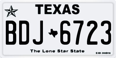 TX license plate BDJ6723