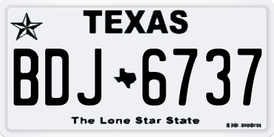 TX license plate BDJ6737