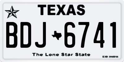 TX license plate BDJ6741