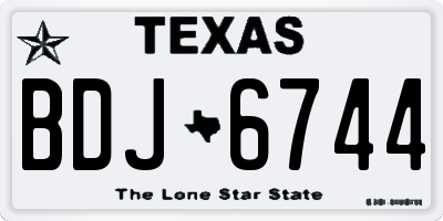 TX license plate BDJ6744