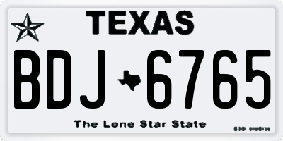 TX license plate BDJ6765