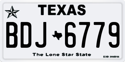 TX license plate BDJ6779