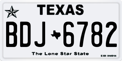 TX license plate BDJ6782