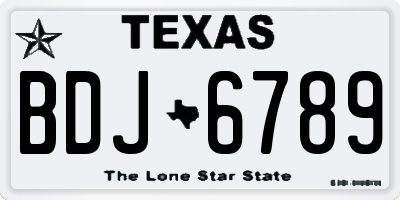 TX license plate BDJ6789