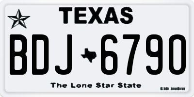 TX license plate BDJ6790