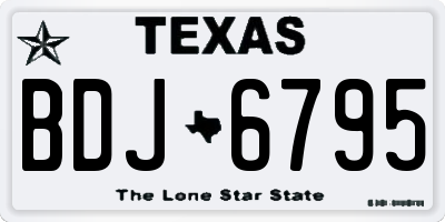 TX license plate BDJ6795