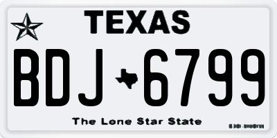 TX license plate BDJ6799