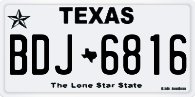 TX license plate BDJ6816