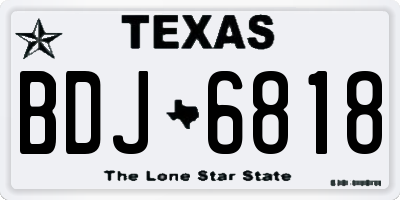 TX license plate BDJ6818