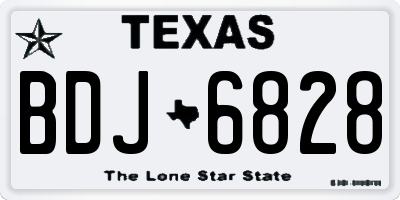 TX license plate BDJ6828