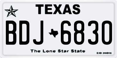TX license plate BDJ6830
