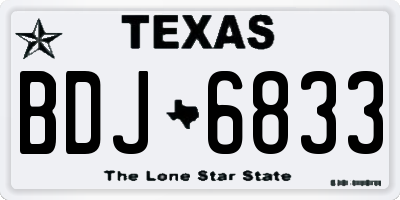TX license plate BDJ6833