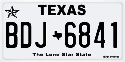 TX license plate BDJ6841