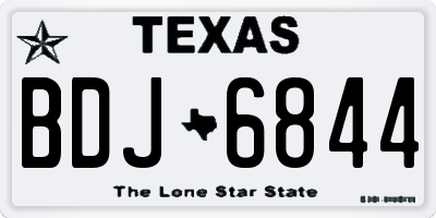 TX license plate BDJ6844