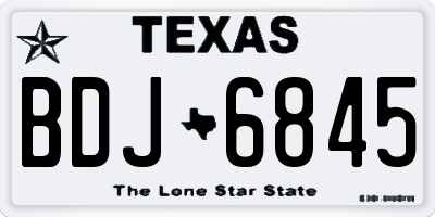 TX license plate BDJ6845