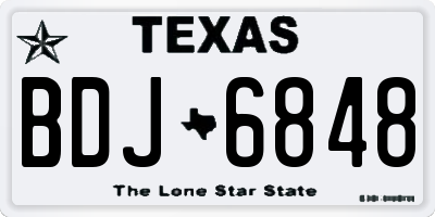 TX license plate BDJ6848