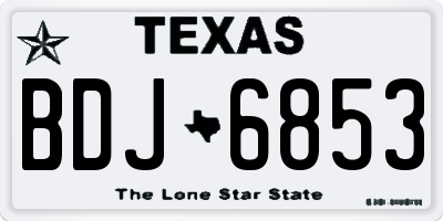 TX license plate BDJ6853