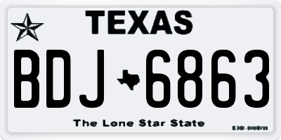 TX license plate BDJ6863