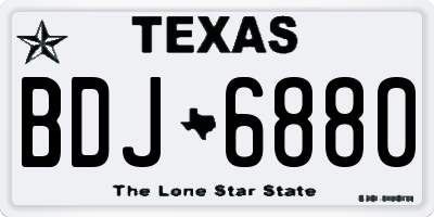 TX license plate BDJ6880