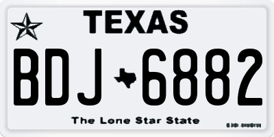 TX license plate BDJ6882