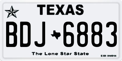 TX license plate BDJ6883