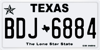 TX license plate BDJ6884