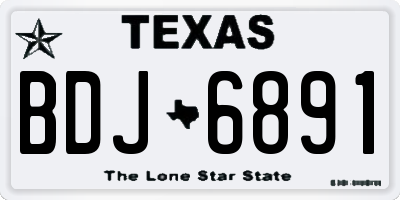 TX license plate BDJ6891