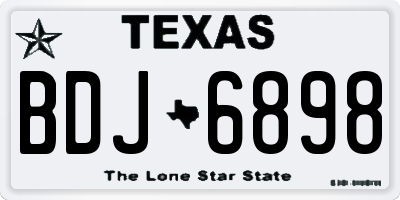 TX license plate BDJ6898