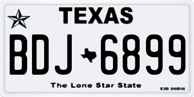 TX license plate BDJ6899