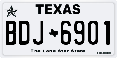 TX license plate BDJ6901