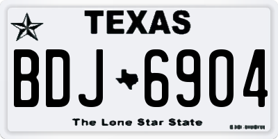 TX license plate BDJ6904