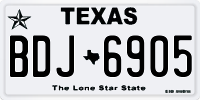 TX license plate BDJ6905
