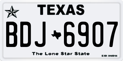 TX license plate BDJ6907