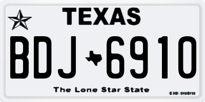 TX license plate BDJ6910