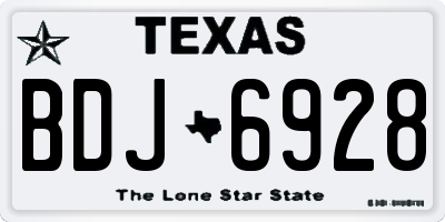 TX license plate BDJ6928