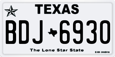 TX license plate BDJ6930