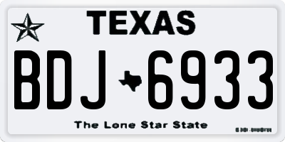 TX license plate BDJ6933