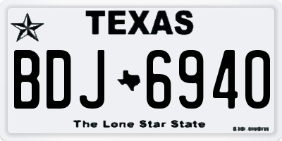 TX license plate BDJ6940