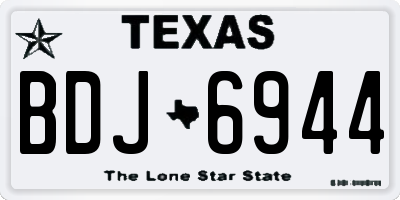 TX license plate BDJ6944