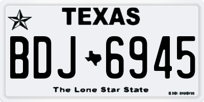 TX license plate BDJ6945