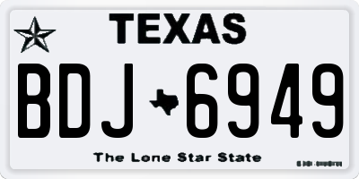 TX license plate BDJ6949