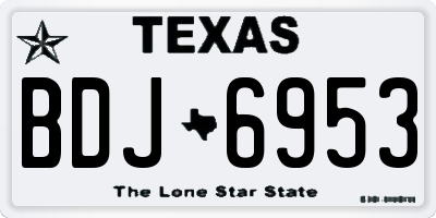 TX license plate BDJ6953